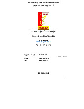 Báo cáo thực tập tốt nghiệp tại Công ty Kem Tràng Tiền | Thực tập cơ bản | Trường Đại học Bách Khoa Hà Nội