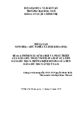 Tiểu luận môn Chủ nghĩa xã hội khoa học  - trường đại học kinh tế thành phố Hồ chí minh.