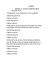 Bài tập trắc nghiệm Triết học Chương 1 | Trường Đại học Khoa Học Xã Hội và Nhân Văn, Đại học Quốc gia Hà Nội