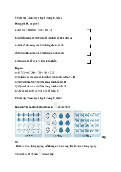 Vở bài tập Toán lớp 4 trang 21 Bài 5: Em làm được những gì? Chân trời sáng tạo