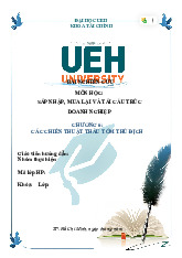 Chương 6 Các Chiến Thuật Thâu Tóm Thù Địch môn Sáp nhập, mua lại và tái cấu trúc doanh nghiệp  | Trường Đại học Kinh tế Thành phố Hồ Chí Minh