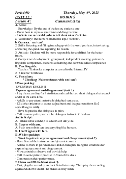 Giáo án Tiếng Anh 6 sách Global Success HK2 Tuần 34