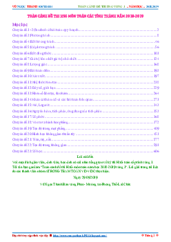 Toàn cảnh đề thi HSG môn Toán các tỉnh thành năm học 2018 – 2019
