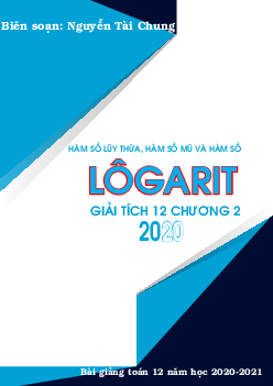 Hàm số lũy thừa, hàm số mũ và hàm số lôgarit – Nguyễn Tài Chung