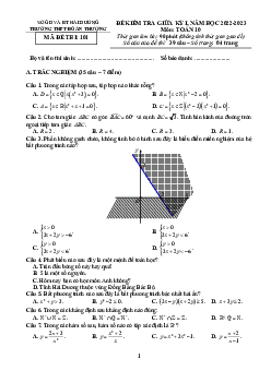 Đề giữa kỳ 1 Toán 10 năm 2022 – 2023 trường THPT Đoàn Thượng – Hải Dương
