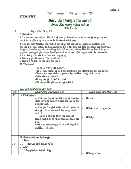Giáo án Tiếng Việt 2 sách Chân trời sáng tạo Học kì 1| Tuần 15