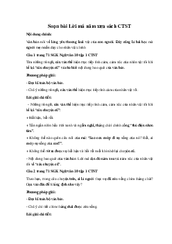 Soạn bài Lời má năm xưa Ngữ Văn 10 sách Chân Trời Sáng Tạo