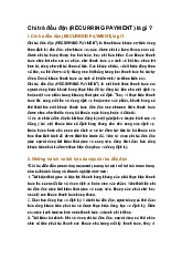 Chi trả đều đặn (RECURRING PAYMENT) là gì ?