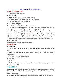 Giáo án Lịch sử 6 sách Kết nối tri thức với cuộc sống (Cả năm)