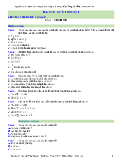 Bài tập Toán 10 học kì 1 – Nguyễn Văn Thanh