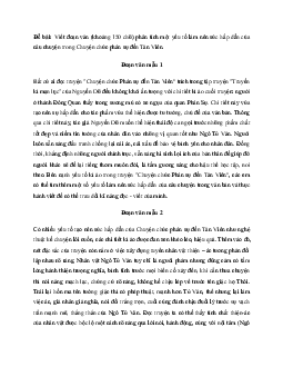 Đoạn văn phân tích yếu tố làm nên sức hấp dẫn của Chuyện chức Phán sự đền Tản Viên | Văn mẫu lớp 10 Kết Nối Tri Thức