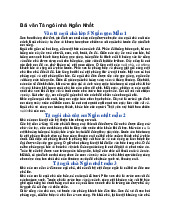 Bài văn Tả ngôi nhà Ngắn Nhất - Tiếng Việt 5