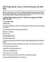 Đề thi Tiếng Việt lớp 3 học kì 1 Chân trời sáng tạo năm 2024-2025
