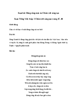 Soạn bài Đọc: Dòng sông mặc áo - Tiếng Việt 4 Chân trời sáng tạo