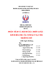 Phân Tích Chiến Lược Kinh Doanh Của VinFast Tại Thị Trường Mỹ môn Kinh doanh xuất nhập khẩu | Trường Đại Học Nha Trang