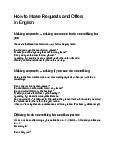 How to Make Requests and Offers - English | Trường Đại Học Ngoại ngữ Huế