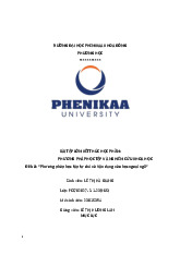 Phương pháp học tập tự chủ và vận dụng vào học ngoại ngữ | Bài tập lớn kết thúc học phần Phương pháp học tập và nghiên cứu khoa học