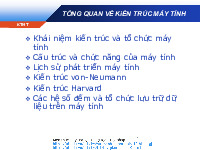 Bài giảng Tổng quan về Kiến trúc máy tính | Trường Đại học Giao thông vận tải