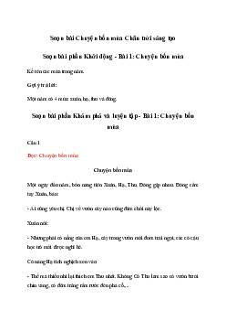 Soạn bài Chuyện bốn mùa trang 26 | Tiếng việt lớp 2 | Chân trời sáng tạo