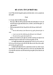 Để cương ôn tập  - Triết học Mác Lenin| Đại học Kinh Tế Quốc Dân