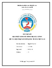 Bài tập lớn môn Kinh tế chính trị Mac Lênin  - trường đại học kinh tế Quốc dân