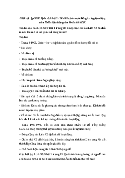 Giải bài tập SGK Lịch sử 9 bài 2