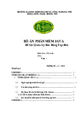 Đồ án phần mềm java đề tài: quản lý bán hàng tạp hoá môn Công nghệ thông tin | Trường đại học kinh doanh và công nghệ Hà Nội