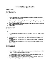 Câu hỏi trắc nghiệm Cơ sở dữ liệu quan hệ môn Cơ sở dữ liệu và giải thuật  | Trường đại học kinh doanh và công nghệ Hà Nội