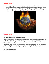 Tác hại của hiện tượng nóng lên toàn cầu | Môn Môi trường và phát triển bền vững  - Đại học Xây Dựng Hà Nội