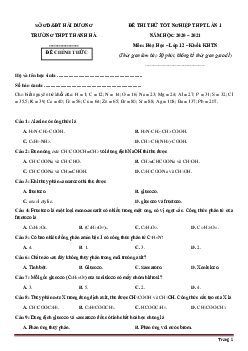 Đề thi thử THPTQG trường THPT Thanh Hà tỉnh Hải Dương (có lời giải)
