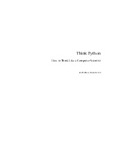 Think Python - How to Think Like a Computer Scientist môn Lập trình với Python | Học viện Công Nghệ Bưu Chính Viễn Thông