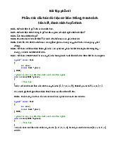 Bài tập phần II Các cấu trúc dữ liệu cơ bản- Mảng, Danh sách liên kết, danh sách | Trường Đại học Bách khoa Hà Nộituyến tính