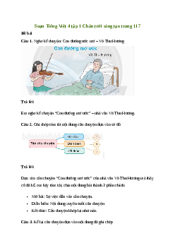 Soạn bài Nói và nghe: Nghe - kể câu chuyện về ước mơ - Tiếng Việt 4 Chân trời sáng tạo