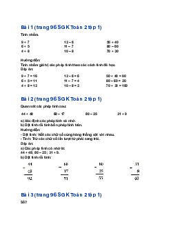 Giải SGK Toán lớp 2 trang 96, 97 Em làm được những gì?| Chân trời sáng tạo