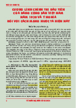 Cương lĩnh chính trị đầu tiên của Đảng