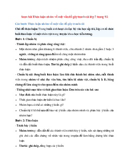Soạn bài Thảo luận nhóm về một vấn đề gây tranh cãi | Ngữ Văn 7 Chân Trời Sáng Tạo tập 2