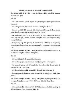 Giải bài tập SGK Lịch sử 9 bài 4