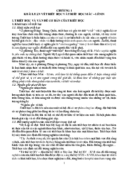 Đề cương Triết học Mac - Lenin  | Học viện Nông nghiệp Việt Nam