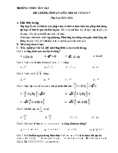 Đề cương giữa học kì 1 Toán 7 năm 2025 – 2026 trường THCS Tân Mai – Hà Nội