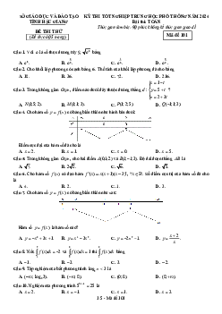 Đề thi thử tốt nghiệp THPT năm 2024 môn Toán sở GD&ĐT Hậu Giang