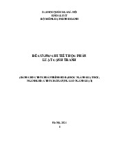 Đề cương chi tiết môn luật kinh doanh | Trường Đại học Luật, Đại học Quốc gia Hà Nội
