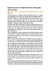 Nghị luận xã hội về bệnh thành tích trong giáo dục hay nhất