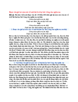 Văn mẫu lớp 6 Chân trời sáng tạo bài Đoạn văn ghi lại cảm xúc về một bài thơ lục bát Công cha nghĩa mẹ