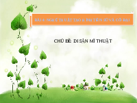 Giáo án điện tử Mĩ Thuật 6 Bài 4 Cánh diều: Nghệ thuật tạo hình tiền sử và cổ đại