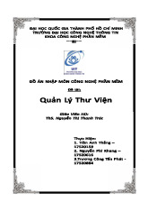 Quản lý thư viện | Đồ án nhập môn Công nghệ phần mềm | Trường đại học Công nghệ thông tin