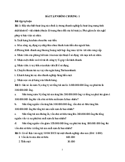 Bài tập nhóm Chương 1 học phần Nguyên lý kế toán