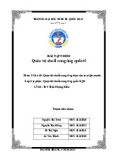 Quản trị chuỗi cung ứng toàn cầu của Ajinomoto | Môn Quản trị chuỗi cung ứng quốc tế - Đại học Kinh Tế Quốc Dân