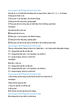 Giải VBT môn Tiếng việt 2 - Bài 6: Một giờ học| Kết nối tri thức