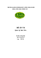 Đồ án VB Quản lý sinh viên môn Công nghệ thông tin  | Trường đại học kinh doanh và công nghệ Hà Nội