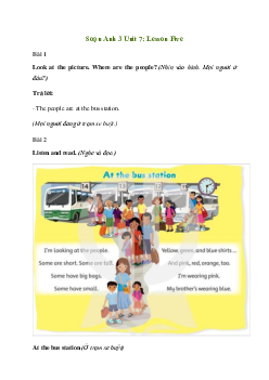 Giải Tiếng Anh lớp 3 Unit 7: Lesson Five | Family and Friends